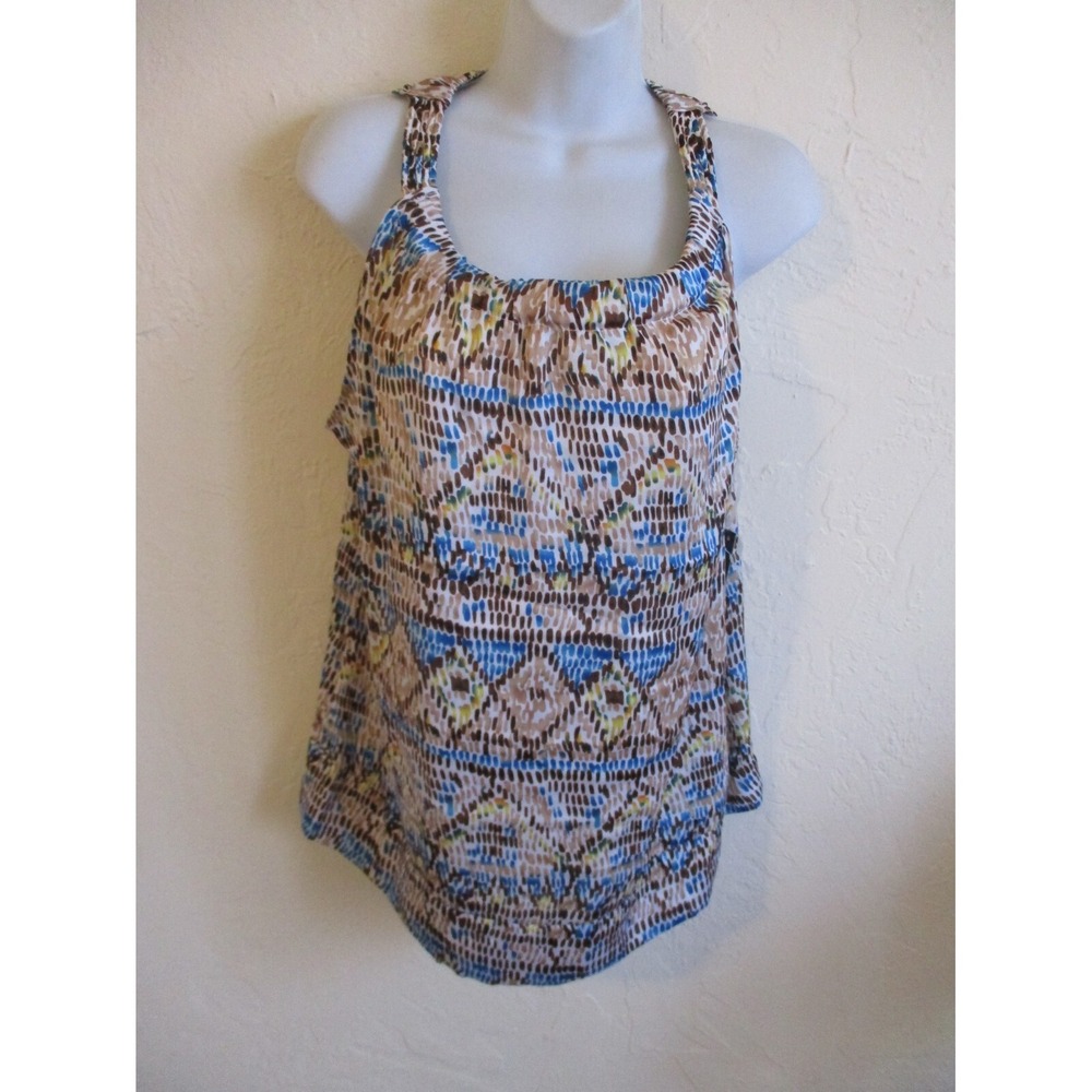 Essentials by Milano Sleeveless Top SIze XL Scoop Neck Satin NWT